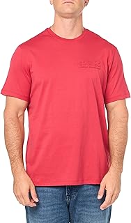 Men's Regular Fit Cotton Embossed Ax Logo Tee