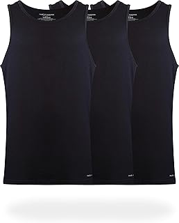 Slim Fit Men’s Tagless Tank Tops, 3 Pack Ultra Soft, Breathable Sleeveless A-Shirt for Men, AMZ Exclusive