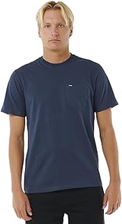 Lip Curl 0BTMTE / PLAIN Pocket TEE Men's Short Sleeve Printed T-shirt (One Point Logo) Summer