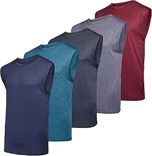 3 & 5 Pack: Men's Dry-Fit Active Athletic Tech Tank Top - Regular and Big & Tall Sizes (S-5XLT)