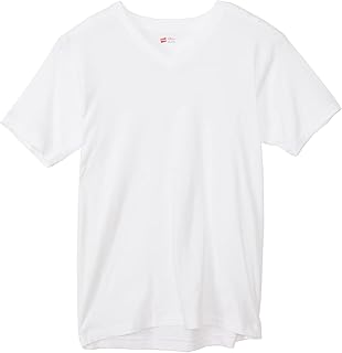Men's Short Sleeve T-shirt (Set of 3) 100% Cotton, Soft to the Touch, V-Neck, Red Label