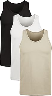 Men's Originals Stretch Cotton Pack, Moisture-Wicking Tank Tops, Tagless, 3-Pack