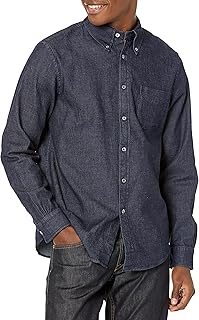 Men's Japanese Stretch Denim Sport Shirt Long Sleeve