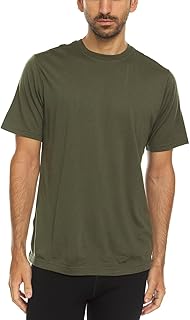 100% Merino Wool Men's Lightweight T-Shirt - Crew Neck Short Sleeve Shirt