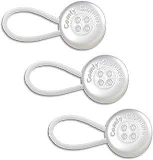 Elastic Collar Extenders for Mens Shirts - Dress Shirt Collar Expander Buttons