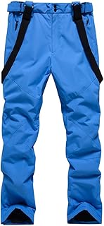 Men's Waterproof Snow Ski Pants Insulated Warm Winter Outdoor Snowboard Bibs with Suspenders