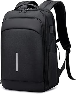 Fenree.geer 15.6 Inch Slim Business Backpack for Men, Black College Work Laptop Bag