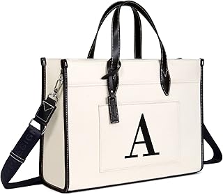 Initial Laptop Tote Bag for Women