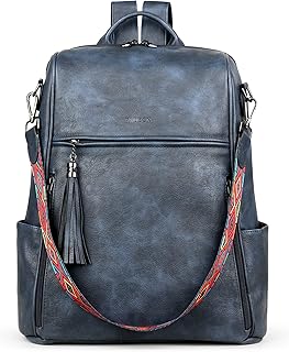 Womens Backpack Purse Large Designer PU Leather Laptop Backpacks, Ladies Computer Shoulder Bags