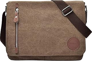 Vintage Canvas Satchel Messenger Bag for Men Women, Travel Shoulder bag Satchel Crossbody School Bag