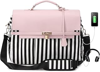 Women's Laptop Bag 15.6 Inch Computer Briefcase Girls Messenger Bag Shoulder Carry Work Bag Ladies Office Travel Bag