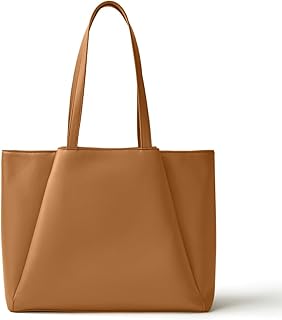 Laptop Tote Bag for Women 15.6 Inch - Large Work Bags with Zip Compartments - PU Leather Office Purse Computer Briefcase