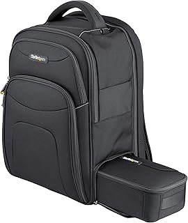 Unisex Backpack Ergonomic Computer Bag with Removable Accessory Case-Laptop/Tablet Pockets-Nylon