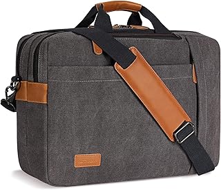 17-17.3 Inch Laptop Messenger Bag, Water Resistant 3 in 1 Convertible Backpack