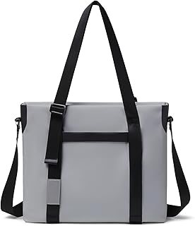 Laptop Tote Bag Women & Men 17"-17.3" Waterproof Work Teacher Bag PU Leath Computer Shoulder Bag for Office, College