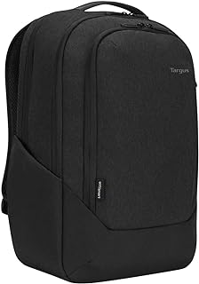 Targus 15.6" Cypress Hero EcoSmart Backpack for Travel, Work, College (TBB586GL), Black, 15.6, Backpack