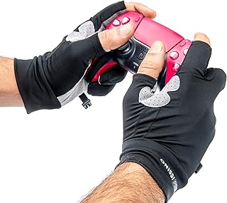 ONISSI Pro Gaming Gloves for Sweaty Hands|Gamer Grip Gloves for Video Games| Sim-Racing Gloves for Men and Women|Anti Sweat Gaming Gloves for PS4/PS5/ Xbox/Computer/PC/VR/Mobile/Sim Racer (Large)