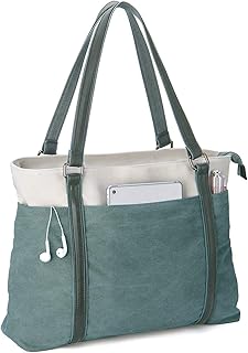 VOGUZY Women Laptop Tote Bag Canvas Handbag Purse Work Bags