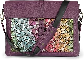 Top Grain Leather Zion Messenger Bag, Laptop Bag, Travel Bag for Work, Office, School