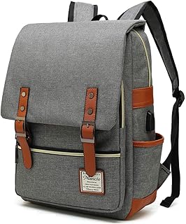 Slim Vintage Laptop Backpack For women ,Men For Travel, College,School Dayparks, Fits up to 15.6Inch Macbook