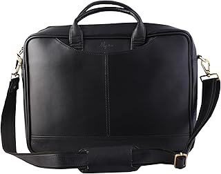 Mysa Vegan Leather Vintage Messenger Crossbody Shoulder Briefcase Bag for Office Work Fit 14.5'' Computer Laptop for Men Women'