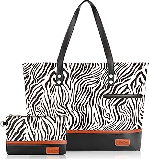 Laptop Tote Bag for Women Large Canvas Womens Briefcase Waterproof Computer Bag Work Bags for Women Fits 15.6 inch Laptop