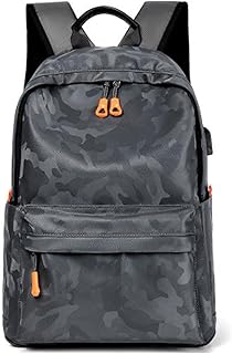 Camouflage Backpack Carry On Men Computer Bag with Portable USB Charging Port