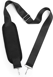 LSETUTIYY Duffle Bag Strap Replacement, 59" Universal Replacement Laptop Shoulder Strap Luggage Adjustable Comfortable Non-Slip Fit Padded with Metal Hooks for Briefcase Computer Messenger Bag Laptop