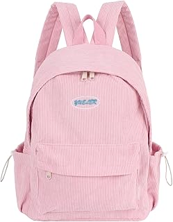 Corduroy School Backpack Large College Backpack Bookbag Laptop Backpack Computer Bag Travel Daypack for Girl Boy