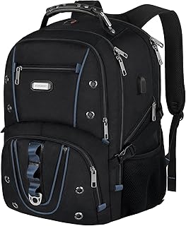Travel Laptop Backpack,17.3 Inch Extra Large Capacity College School Bookbags with USB Charging Port