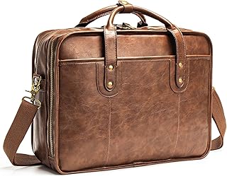 Leather Briefcases for Men 15.6 Inch Business Computer Bag Laptop Bag for Men