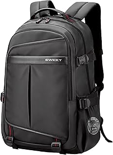 Travel Laptop Backpack Anti Theft Backpacks, Water Resistant Travel Business Work Bag 15.6 Inch Computer Bag for Men Women, Black, Large, Business、travel、college