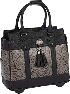 Rolling Laptop Bag Women, 17 inch Large Premium Rolling Briefcase with Wheels, Overnight Roller Carry on Computer Case for Travel Work Office Airplane Business Wife Mom Teacher
