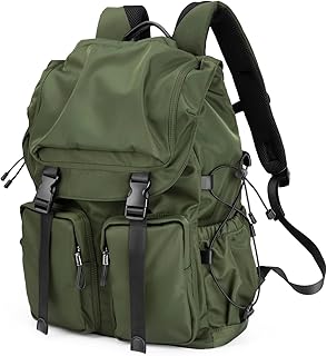 BJIAX Vintage Laptop Backpack for Men & Women, 30L Water Resistant College Backpack Fits 15.6 Inch Laptop