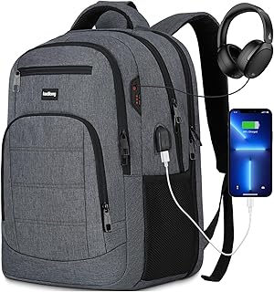 School Backpack for Teen Boys Men,Laptop Bookbag College Schoolbag with USB for Middle High School College Students