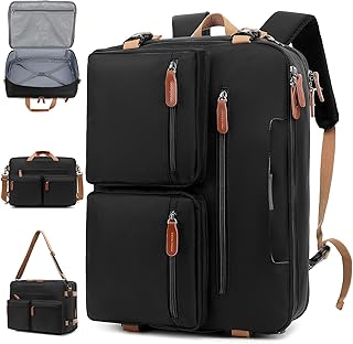 3 in 1 Extra Large Laptop Backpack, Messenger Shoulder Bag 17.3 inch Expandable Suitcase Backpacks