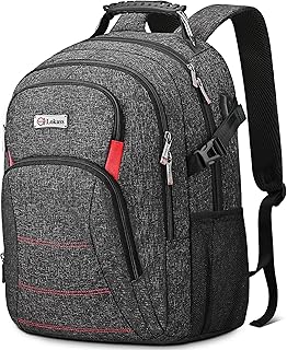 BRINCH Travel Backpack for Men, TSA Approved Laptop Backpack Large Business Backpack for Men 17.3 Inch Laptop Backpack