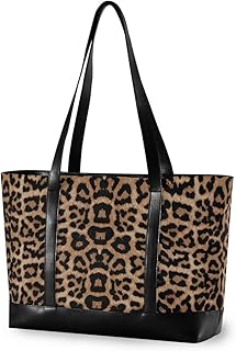 Woman Tote Bag Cheeteh Leopard Print Shoulder Capacity Computer Handbag