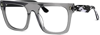 Retro Aviator Eyeglasses Frame with Non-prescription Clear Lens for Men Tyndale ZJGA190664