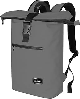 Roll Top Travel Backpack, 22 Liter Laptop Bag for Computer, Camera, Accessories-Essentials for Camping, Hiking