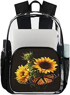 Clear Backpack, Heavy Duty Transparent Clear Bag Computer Daypack for School, Security, Work, Sports, Stadium, Travel