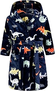 Kids Little Boys Girls Cartoon Hooded Bathrobe Toddler Robe Pajamas Sleepwear