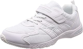 SJJ 1840 1880 6380 Sneakers, School Shoes, Wide, Lightweight, White, Black, 5.9-10.6 inches (15-27 cm), 2E, Kids, Boys, Girls