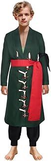 Kids Roronoa Zoro Cosplay Costume Two Years Later Pirate Hunter Anime Green Swordsman Outfit 5-12