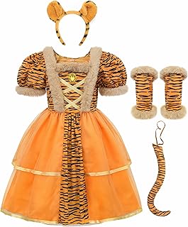 Tiger Costume for Kids Girls Dress Animal Toddler Halloween