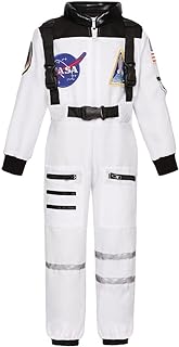 Kids Astronaut Costume Toddler NASA Space Jumpsuit Halloween Space Suit for Boys Girls Space Pretend Dress up