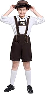 Lederhosen Costume for Kids, Boys' Oktoberfest Role Play, German Dresses for Oktoberfest