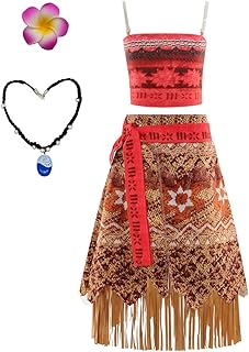 Moana Costume Kids Princess Moana Dress for Grils Princess Dress With Accessories Birthday Halloween 3-12 Years