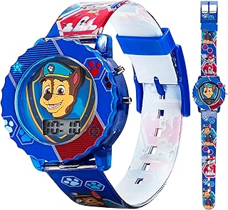 Kids Paw Patrol Digital LCD Quartz Wrist Watch, Cool Inexpensive Gift & Party Favor for Toddlers, Boys, Girls, Adults All Ages
