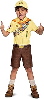 Disguise Russell from Up Costume, Disney Pixar Movie Inspired Character Outfit for Kids, Classic Child Size Small (4-6) Brown (106959L)
